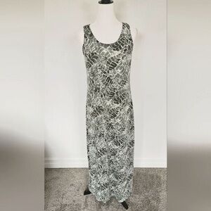 Green leaf maxi dress